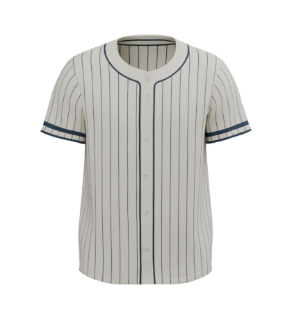 Ivory Club Baseball jerseys 3D design preview
