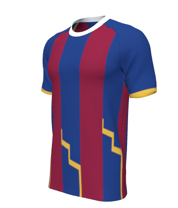 Barcelona 2027 — Catalan Rhythm (Concept) Football jerseys 3D design preview